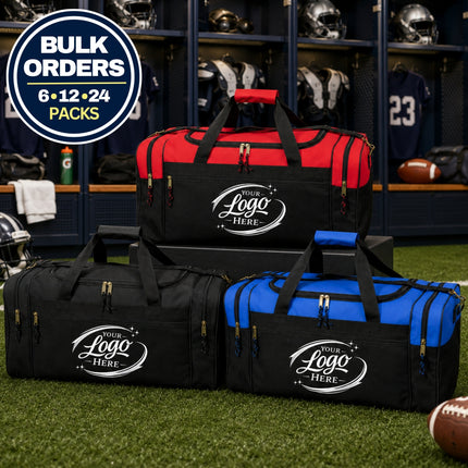 Custom Logo Extra Large Duffel Bag | Personalized Sport & Travel Bags | Model 6025 (Sold in Bulk Packs)