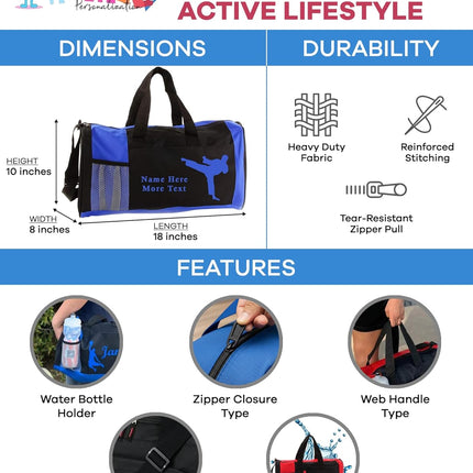 Personalized 18" Sports Duffel Bag - Choose Your Sport