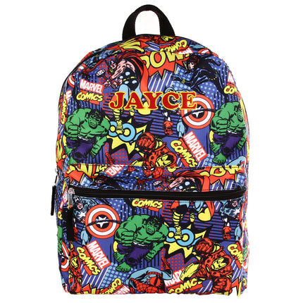 Personalized Avengers Backpack for Kids | Custom Name Embroidered Bookbag (16 Inch)