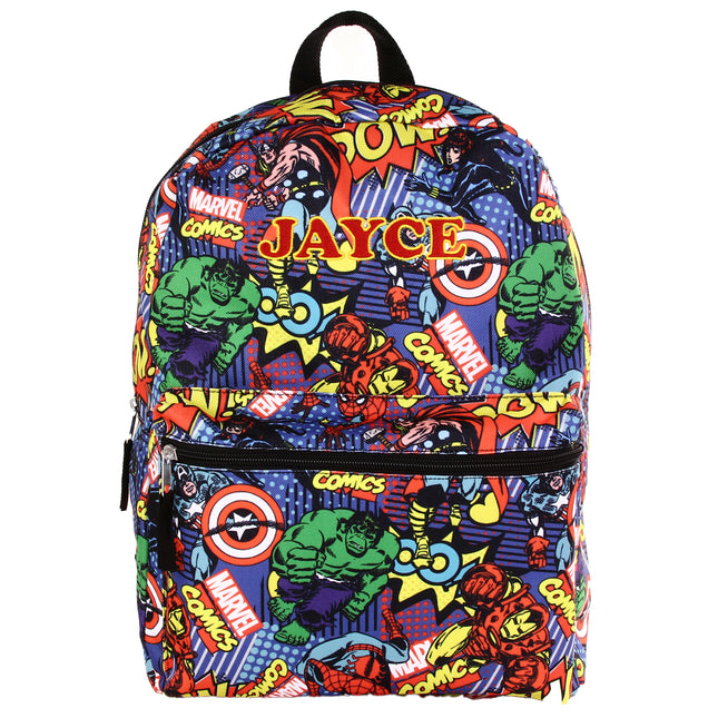 Personalized Avengers Backpack for Kids | Custom Name Embroidered Bookbag (16 Inch)