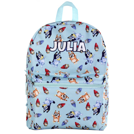 Personalized Bluey Backpack for Kids | Custom Name Embroidered Bookbag (16 Inch)