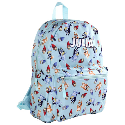 Personalized Bluey Backpack for Kids | Custom Name Embroidered Bookbag (16 Inch)