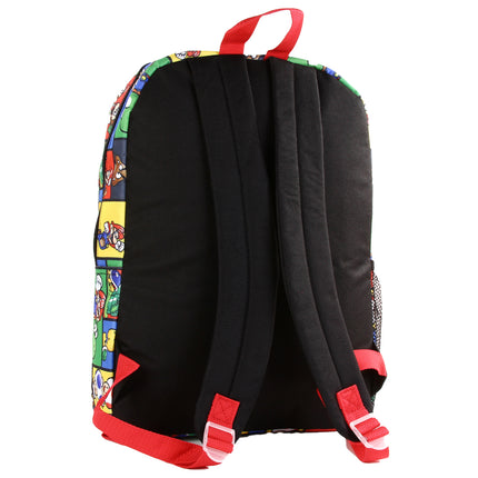 Personalized Super Mario Backpack for Kids | Custom Name Embroidered Bookbag (16 Inch)