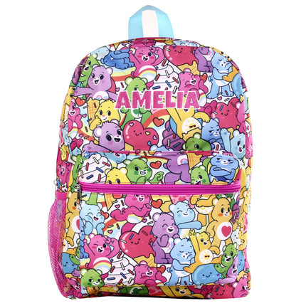 Personalized Care Bears Backpack for Kids | Custom Name Embroidered Bookbag (16 Inch)