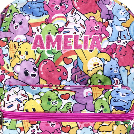 Personalized Care Bears Backpack for Kids | Custom Name Embroidered Bookbag (16 Inch)