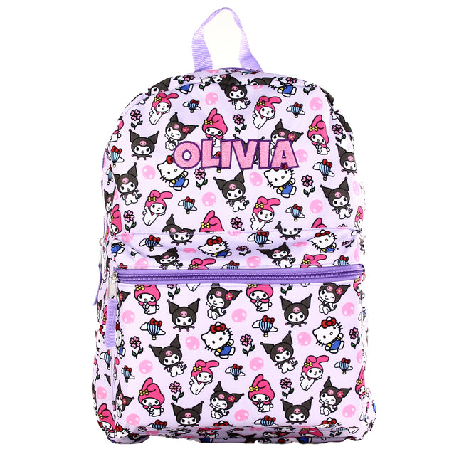 Personalized Hello Kitty Backpack for Kids | Custom Name Embroidered Bookbag (16 Inch)