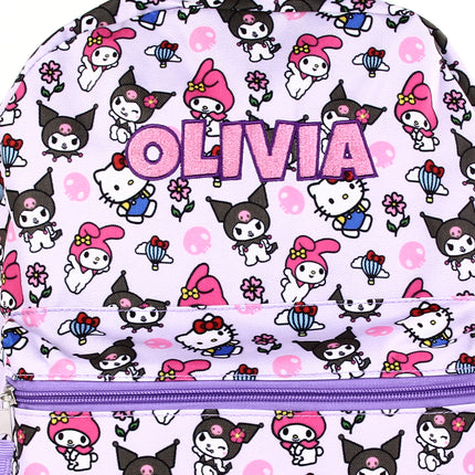 Personalized Hello Kitty Backpack for Kids | Custom Name Embroidered Bookbag (16 Inch)