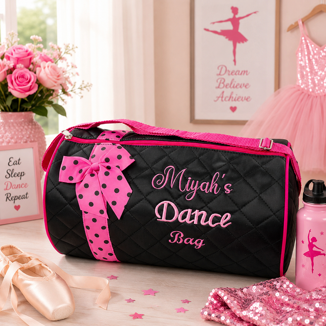 Personalized Embroidered Dance Duffel Bag