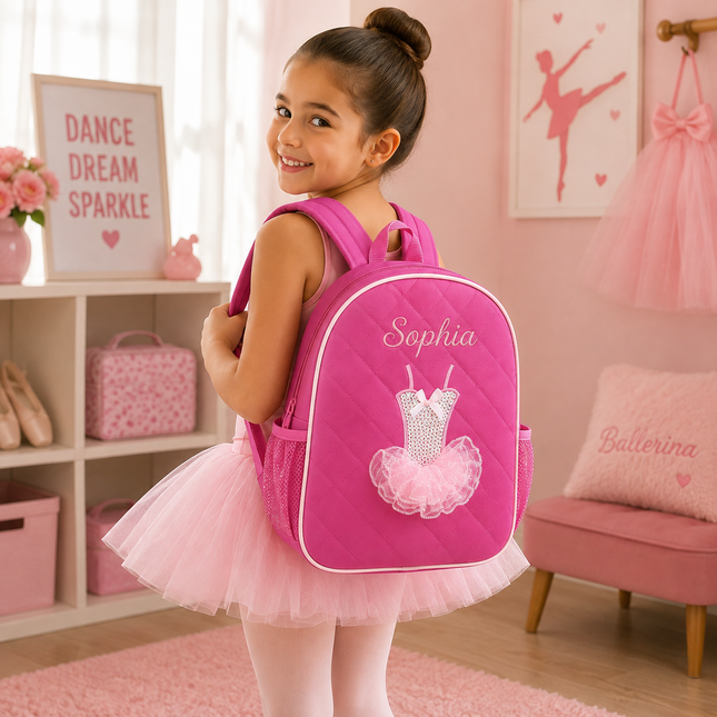 Personalized Embroidered Ballerina Dance Backpack