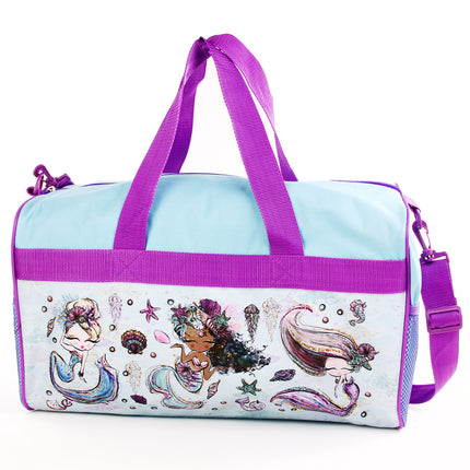 Personalized Kid's Travel Duffel Bag - Mermaid Squad