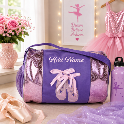 Personalized Ballet Shoes Dance Duffel Bag
