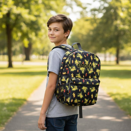 Personalized Pokémon Backpack for Kids | Custom Name Embroidered Bookbag (16 Inch)