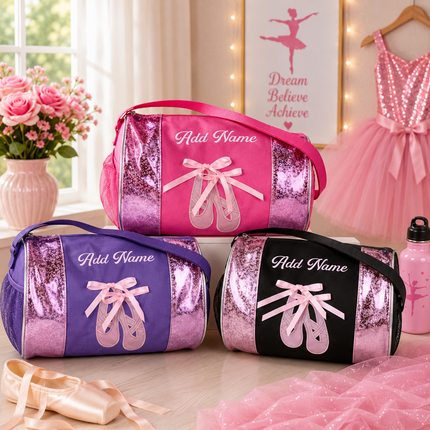 Personalized Ballet Shoes Dance Duffel Bag