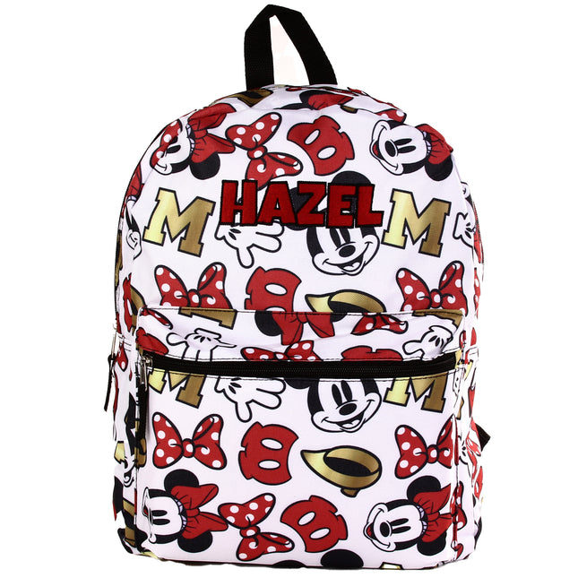 Personalized Minnie Mouse Backpack for Kids | Custom Name Embroidered Bookbag (16 Inch)