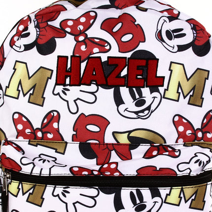 Personalized Minnie Mouse Backpack for Kids | Custom Name Embroidered Bookbag (16 Inch)