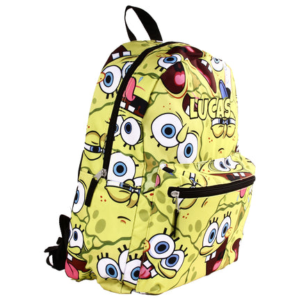 Personalized SpongeBob Backpack for Kids | Custom Name Embroidered Bookbag (16 Inch)