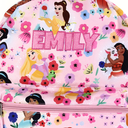 Personalized Disney Princess Backpack for Kids | Custom Name Embroidered Bookbag (16 Inch)