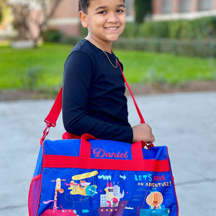 Personalized Kid's Travel Duffel Bag - Travel Adventure