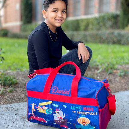 Personalized Kid's Travel Duffel Bag - Travel Adventure