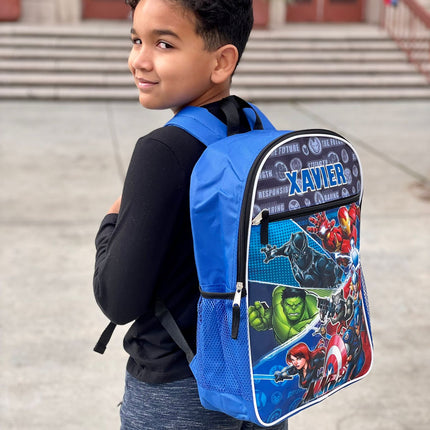Personalized 16 Inch School Backpack - Marvel Heroes