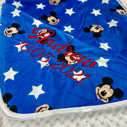 Personalized Disney Baby Blanket - Mickey Mouse
