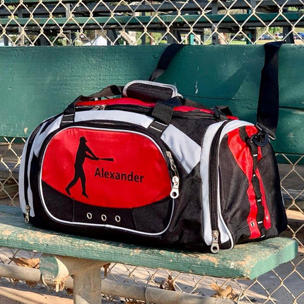 Personalized Deluxe Sports Duffel Bag for Kids and Adults - Baseball