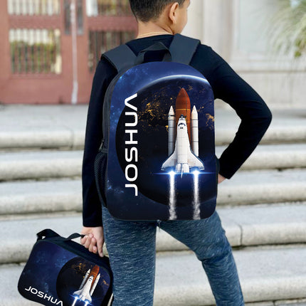 Personalized Full Color Backpacks / Lunch Bag / Duffel Bag - Space Shuttle