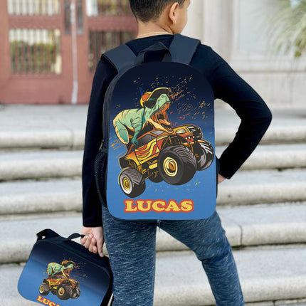Personalized Full Color Backpacks / Lunch Bag / Duffel Bag - Dino Crush