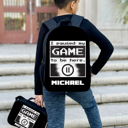 Personalized Full Color Backpacks / Lunch Bag / Duffel Bag - Game Pause