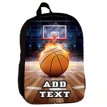 Personalized Backpacks, Lunch Bags, Duffel Bags, or Water Bottles with Full-Color - Basketball Court