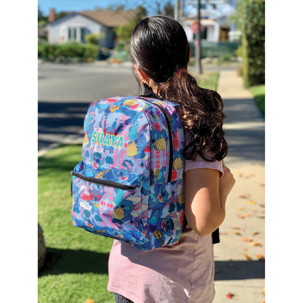 Personalized Stitch Backpack for Kids | Custom Name Embroidered Bookbag (16 Inch)