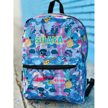 Personalized Stitch Backpack for Kids | Custom Name Embroidered Bookbag (16 Inch)