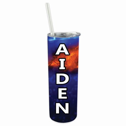 Personalized Sports 30oz Double Walled Stainless Steel Bottle - Basketball