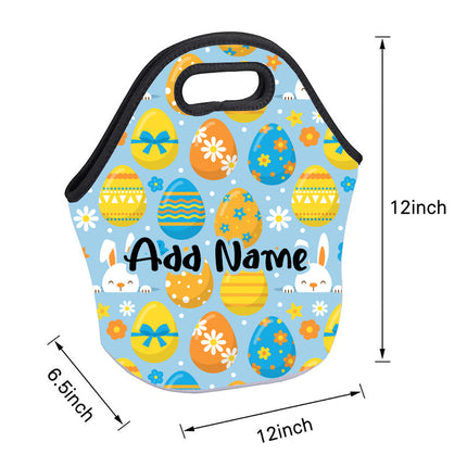 Personalized Neoprene Full Color Zippered Tote Bag - Easter