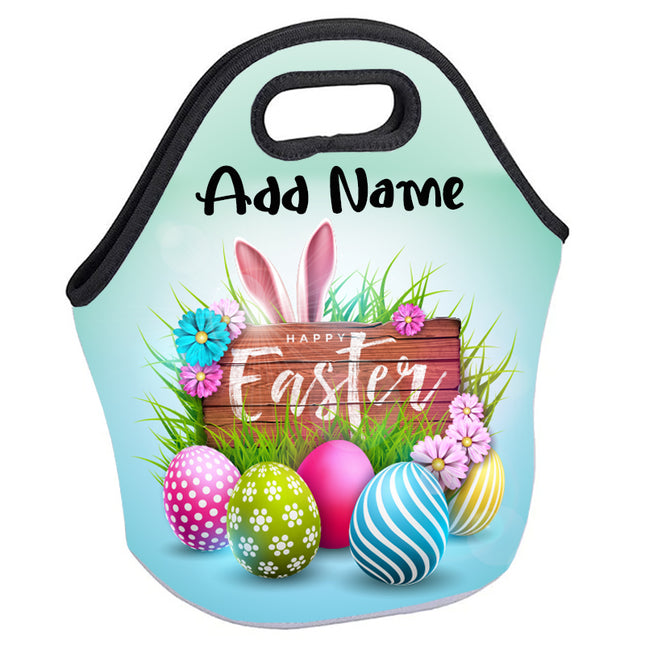 Personalized Neoprene Full Color Zippered Tote Bag - Easter