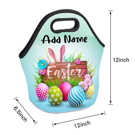 Personalized Neoprene Full Color Zippered Tote Bag - Easter