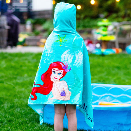 Personalized Embroidered Hooded Towel - Little Mermaid