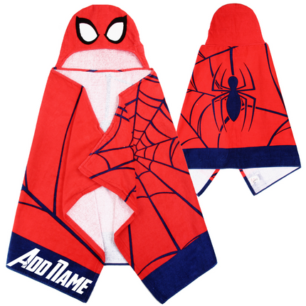 Personalized Embroidered Hooded Towel - Spider-Man