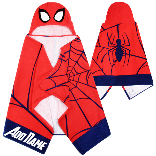 Personalized Embroidered Hooded Towel - Spider-Man