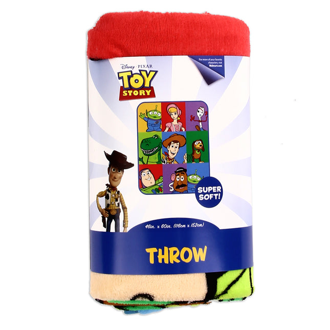 Toy Story Squares 46" x 60" Super Soft Plush Throw