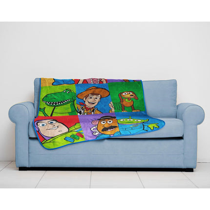 Toy Story Squares 46" x 60" Super Soft Plush Throw