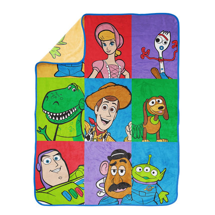 Toy Story Squares 46" x 60" Super Soft Plush Throw